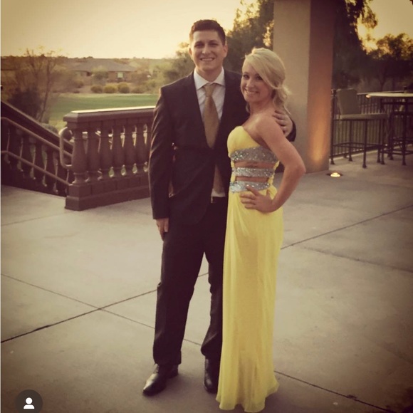 Canary Yellow Faviana Designer Dress - Picture 4 of 16